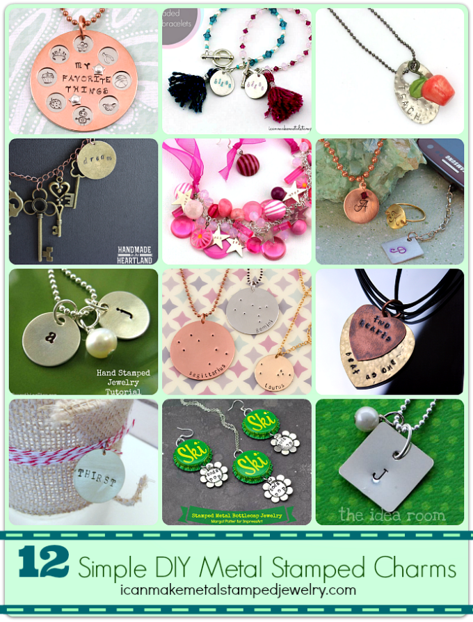 12 Simple DIY Metal Stamped Charms