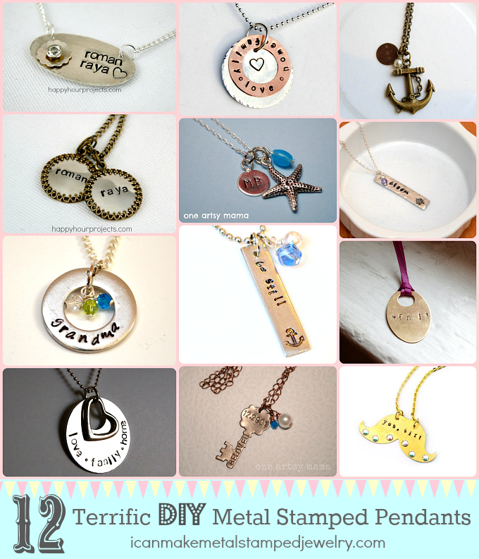 12 Terrific DIY Metal Stamped Pendants