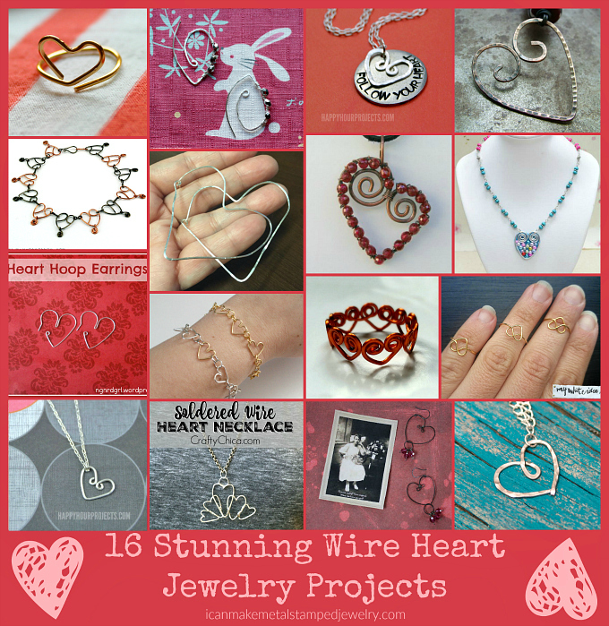 16 stunning wire heart jewelry projects DIY