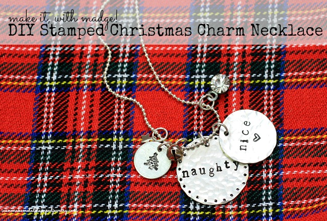 DIY Stamped Christmas Charm Necklace
