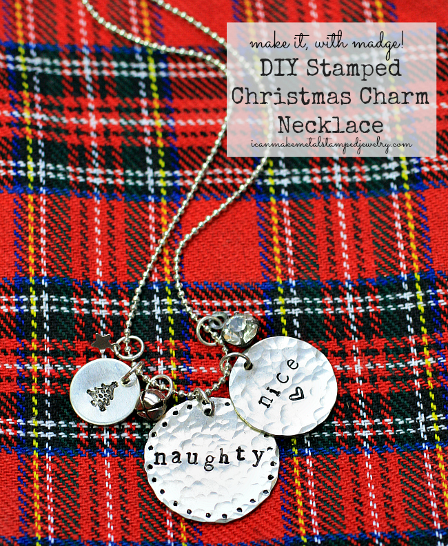 DIY Stamped Christmas Charm Necklace Two