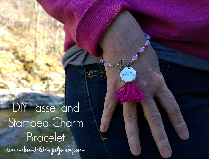 DIY Tassel and Stamped Charm Bracelet LS Text