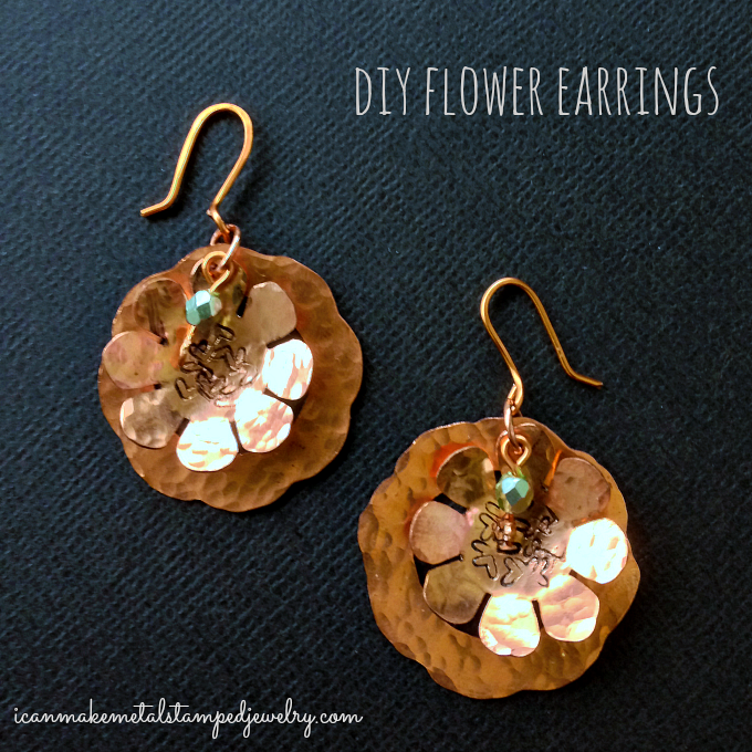 Flower Earrings Black