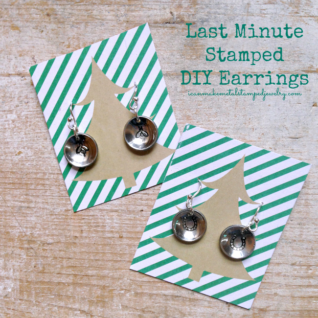Last Minute Metal Stamped DIY Earrings Margot Potter