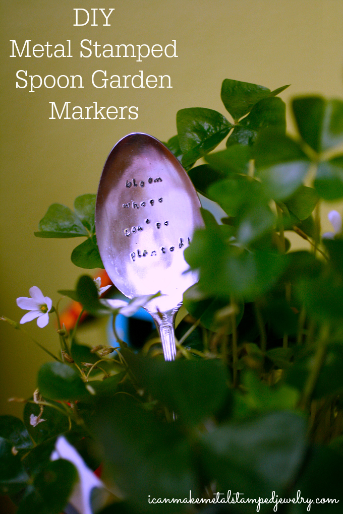 Metal Stamped Spoons Text