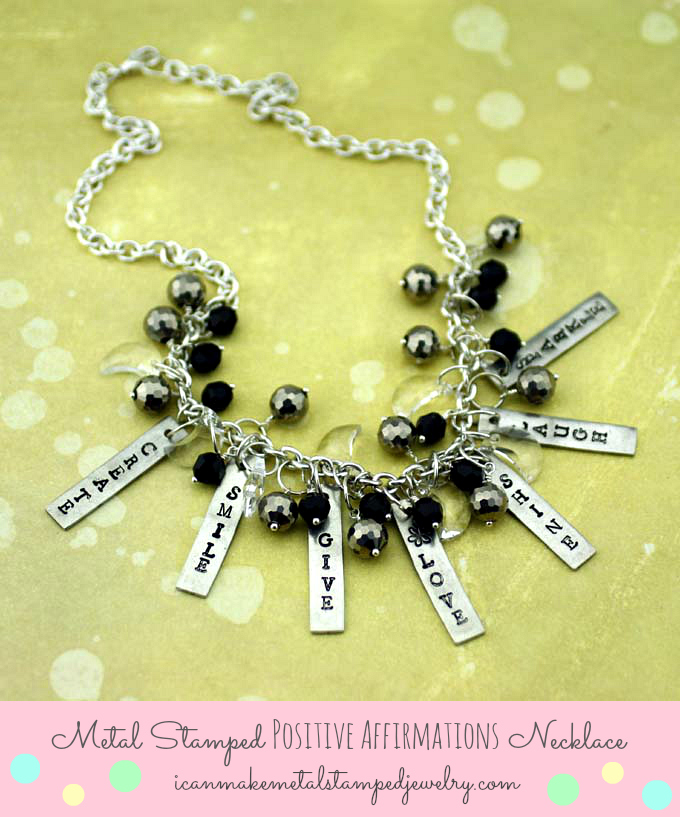Positive Affirmations Necklace Yellow Text